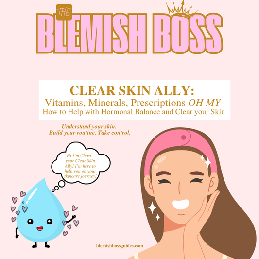 💎 Vitamins, Minerals, Prescriptions OH MY! Vitamins for Clear Skin Guide — Reduce Acne, Inflammation & Support Hydration Naturally | Blemish Boss